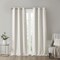 Gracie Mills Tonal Printed Faux Silk Total Blackout Curtain Panel Pair